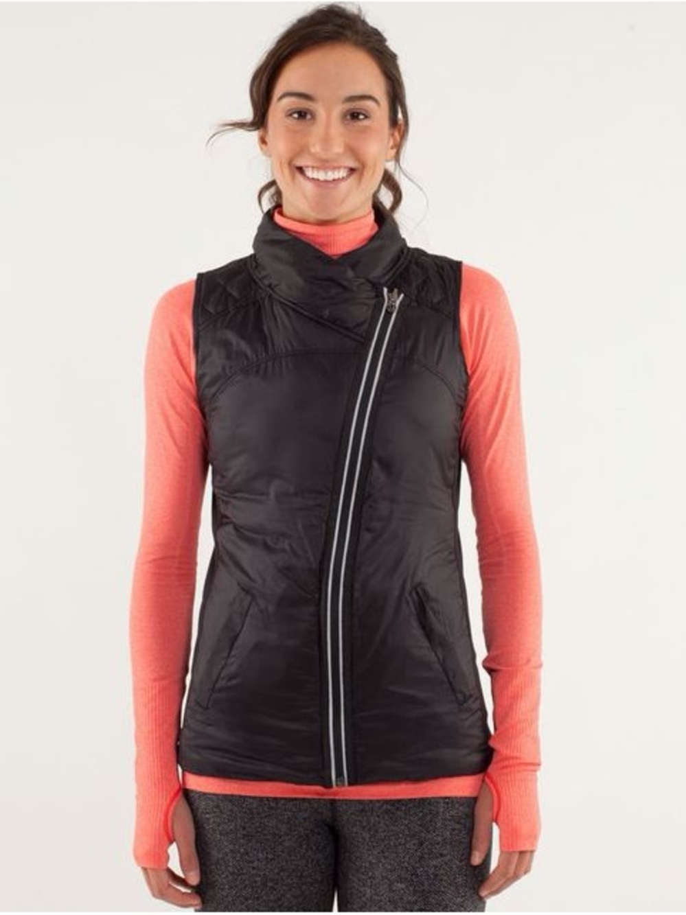 lululemon athletica | Black “What The Fluff” Reversible Quilted Zip Vest
